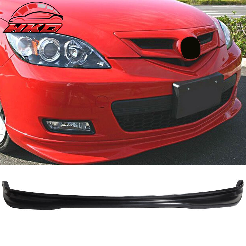 Fits 07-09 Mazda 3 Hatchback 5DR JDM MS Front Bumper Lip Spoiler Unpainted PU