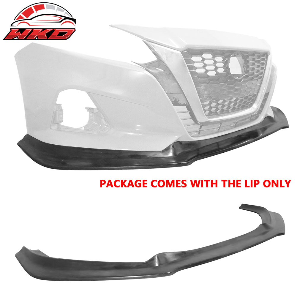Fits 19-22 Nissan Altima IK V4 Style Front Bumper Lip Lower Spoiler Unpainted PU