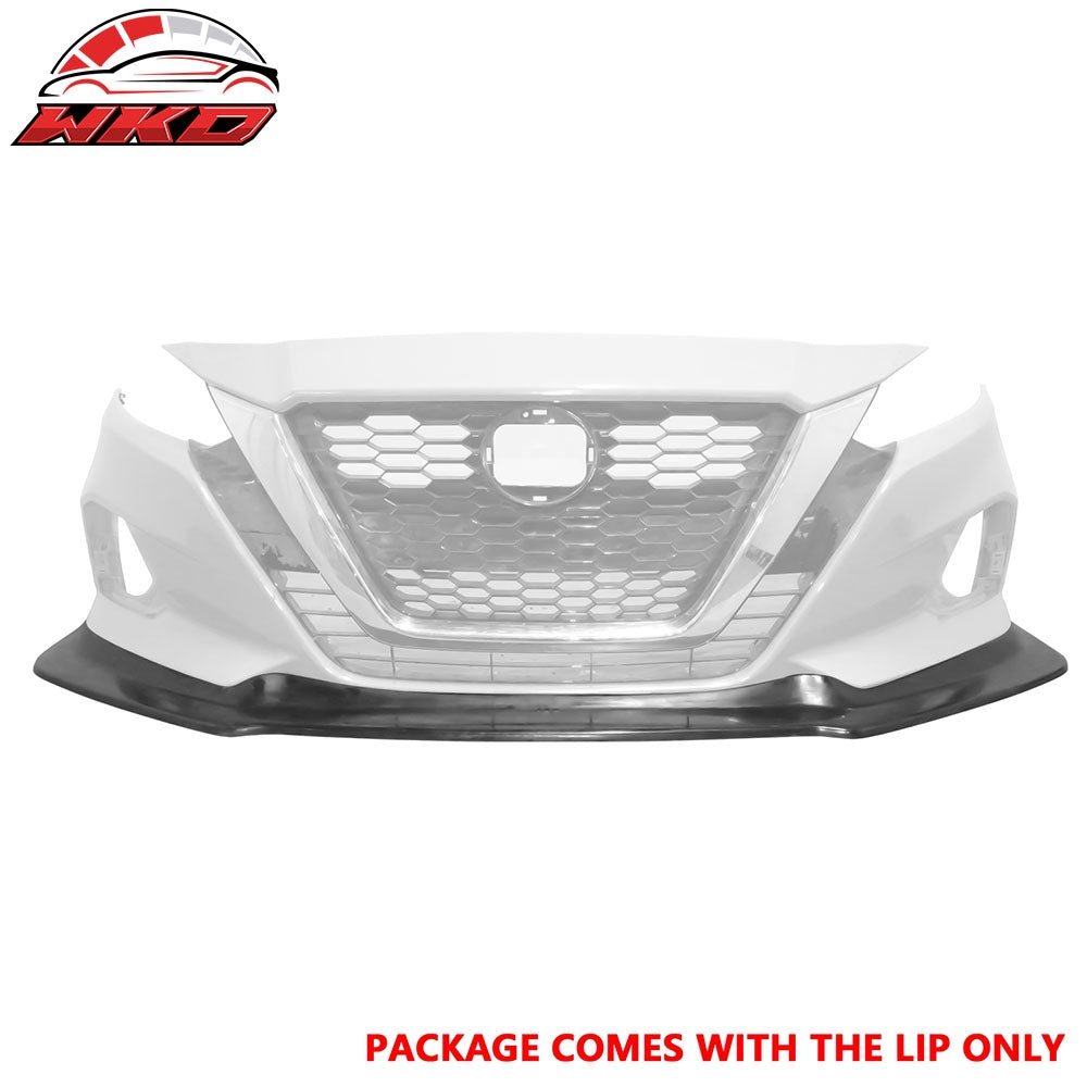 Fits 19-22 Nissan Altima IK V4 Style Front Bumper Lip Lower Spoiler Unpainted PU