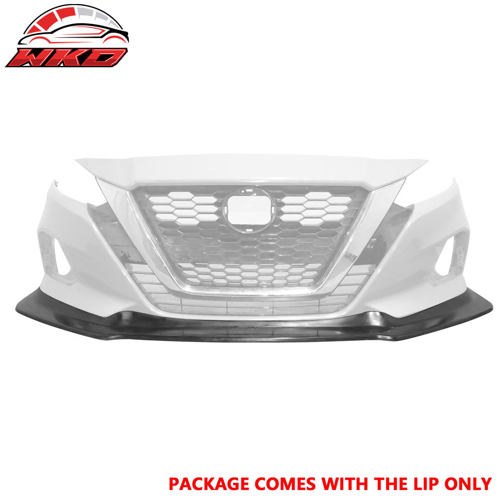 Fits 19-22 Nissan Altima IK V4 Style Front Bumper Lip Lower Spoiler Unpainted PU