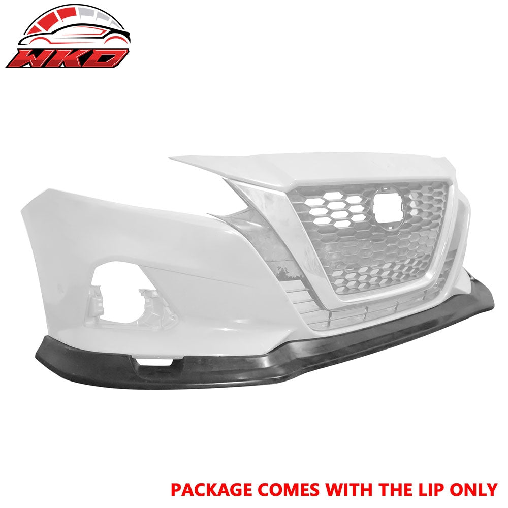 Fits 19-22 Nissan Altima IKFM Style Front Bumper Lip Lower Spoiler Unpainted PU