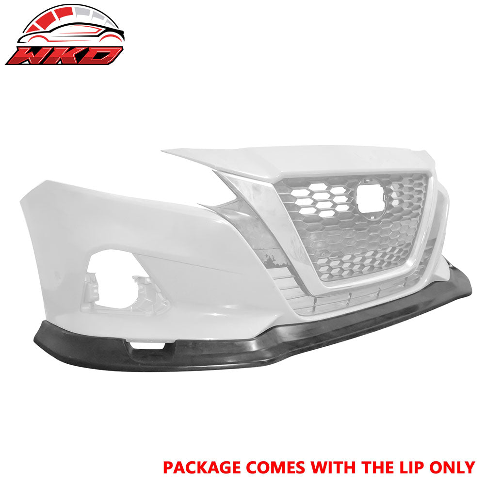 Fits 19-22 Nissan Altima IKFM Style Front Bumper Lip Lower Spoiler Unpainted PU