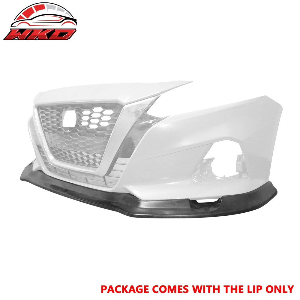 Fits 19-22 Nissan Altima IKFM Style Front Bumper Lip Lower Spoiler Unpainted PU