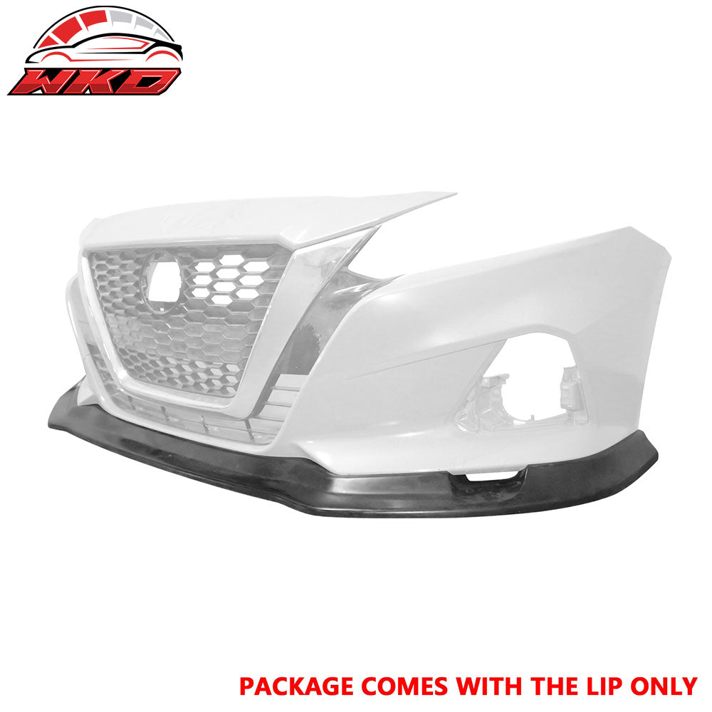 Fits 19-22 Nissan Altima IKFM Style Front Bumper Lip Lower Spoiler Unpainted PU