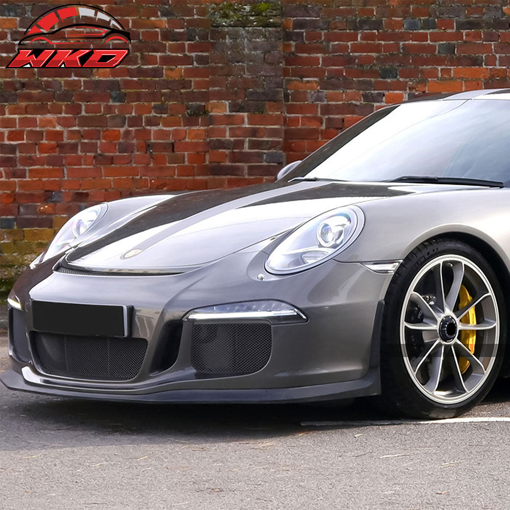 Fits 14-16 Porsche 911 991 GT3 GT3 Style Front Lip Air Dam Chin Spoiler Kit PU