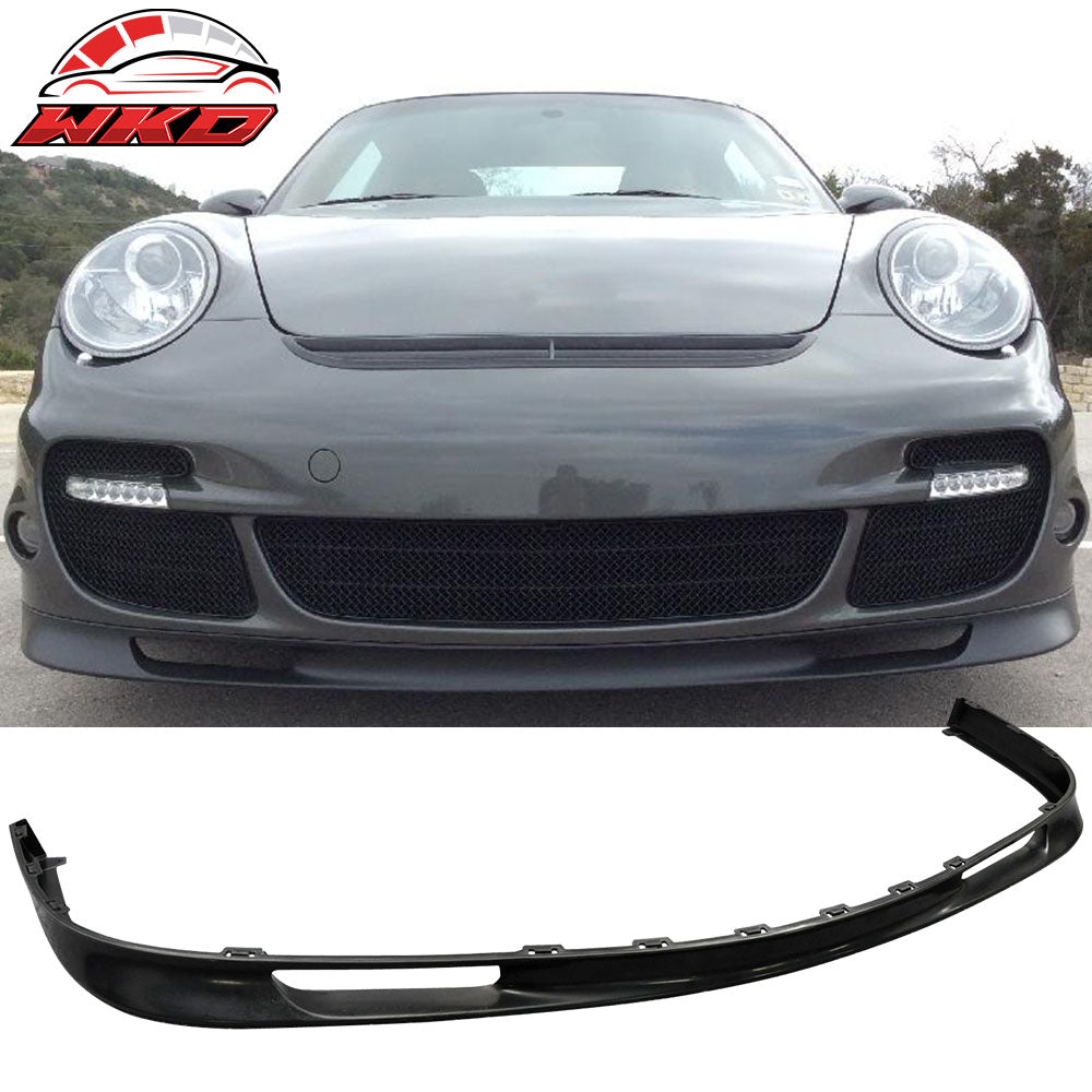 Fits 07-13 Porsche 997 911 OE Style Front Bumper Lip Unpainted PU Spoiler Kit