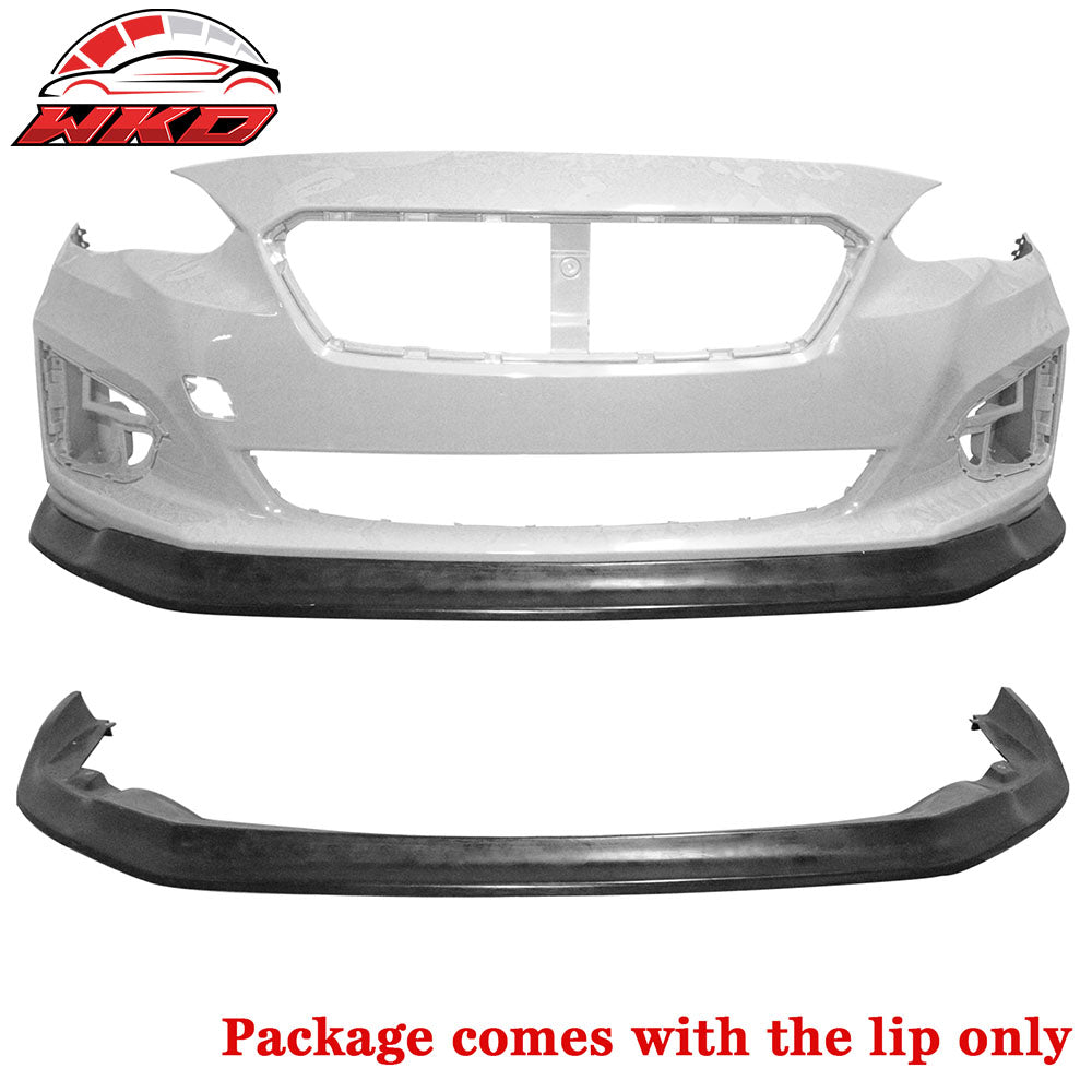 Fits 17-19 Subaru Impreza CS Style Front Bumper Lip Chin Spoiler Unpainted PU