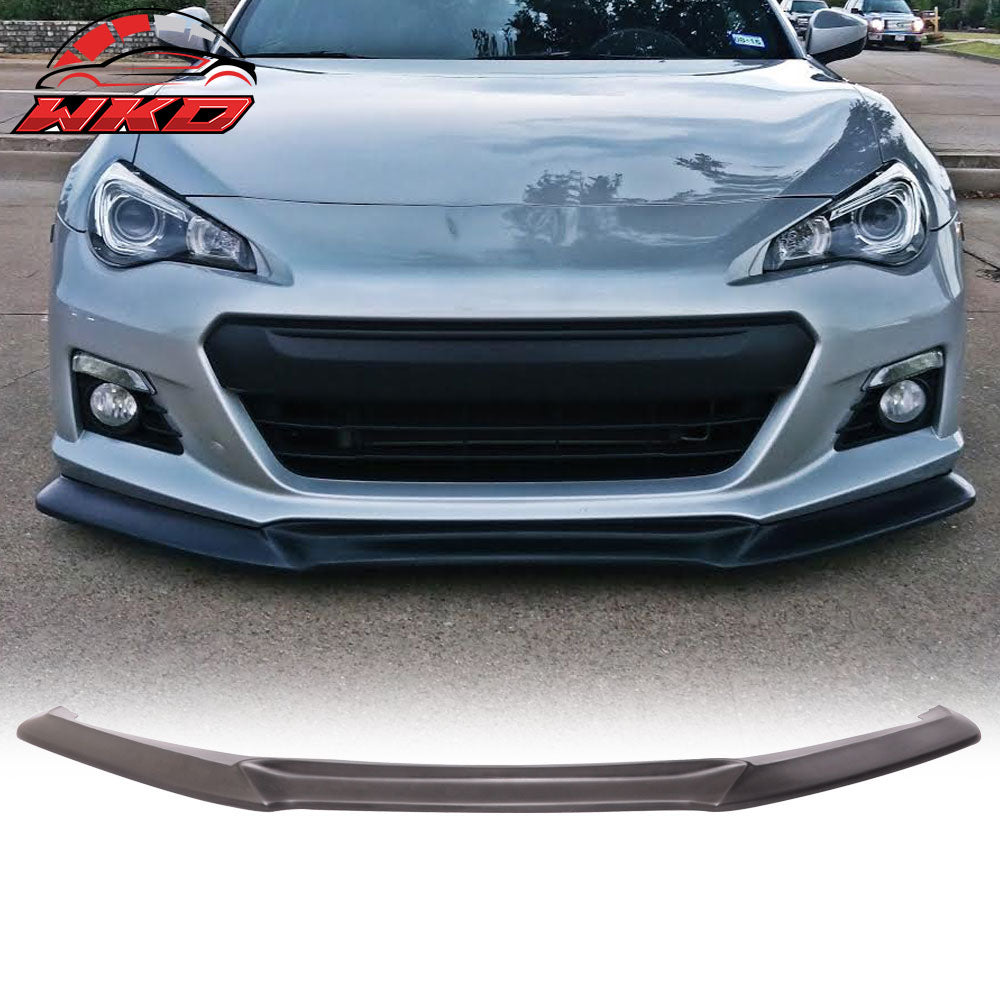 Fits 13-16 Subaru BRZ GT Style Front Bumper Lip Spoiler Unpainted Black PU