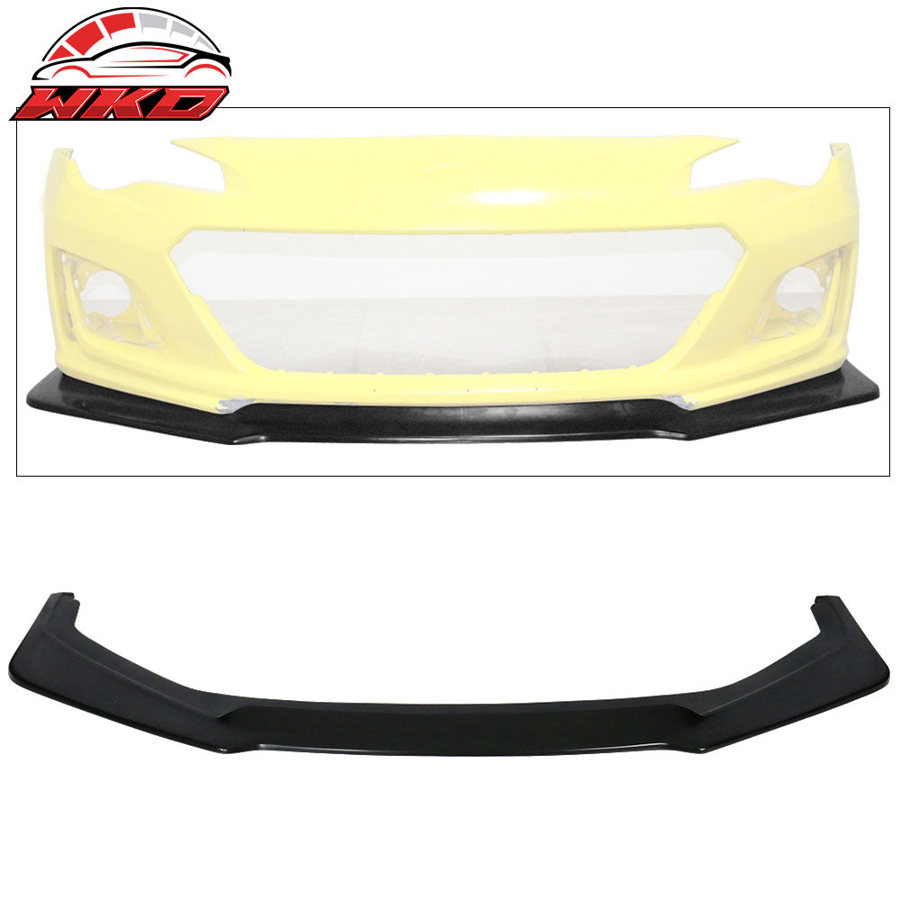 Fits 17-20 Subaru BRZ IKON V6 Style Front Bumper Lip Spoiler Chin Unpainted PU
