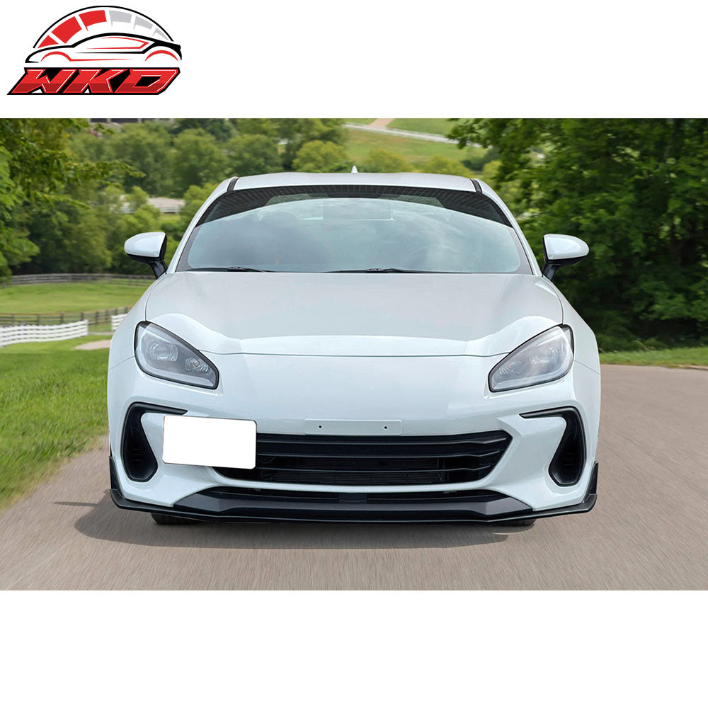 For 22-25 Subaru BRZ Coupe 2-Door STI Style Front Bumper Lip Spoiler Splitter PU