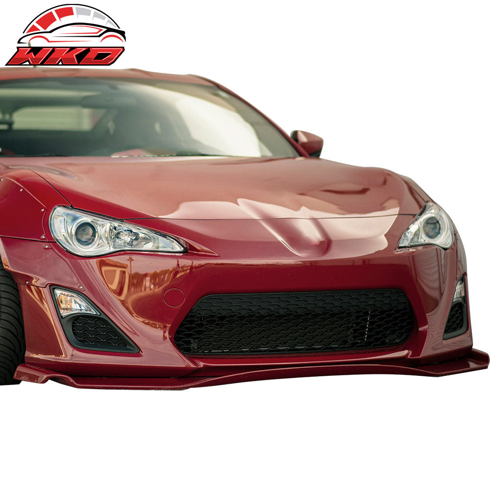 Fits 13-16 Scion FR-S GR Style Front Bumper Lip Spoiler Guard Unpainted Black PU