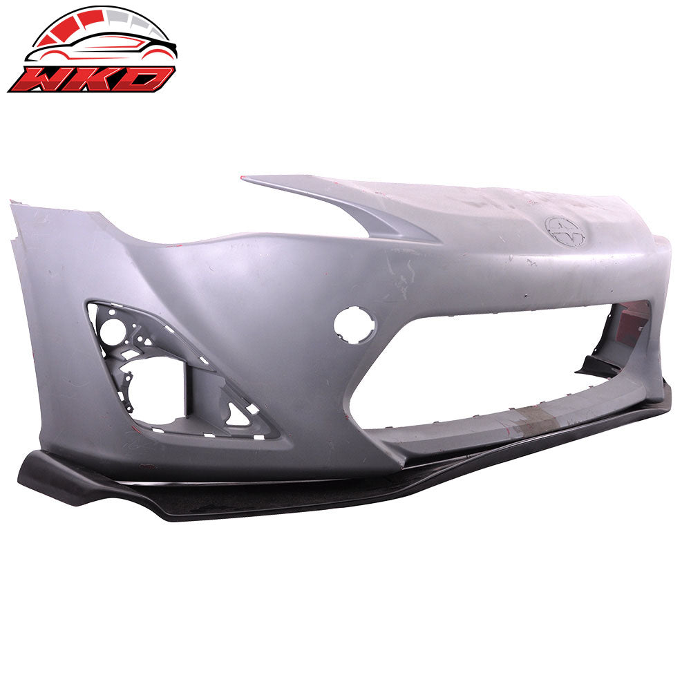 Fits 13-16 Scion FR-S GR Style Front Bumper Lip Spoiler Guard Unpainted Black PU
