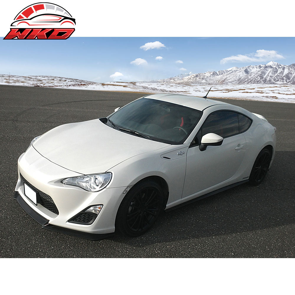 Fits 13-16 Scion FR-S FRS GT Style Front Bumper Lip Spoiler Unpainted Black PU