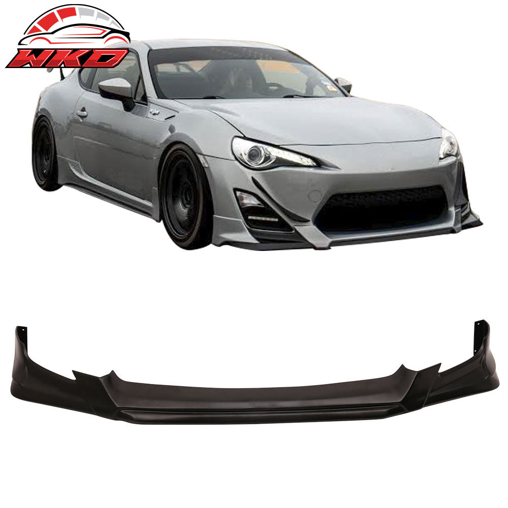 Fits 13-16 Scion FR-S FRS RS Style Front Bumper Lip PU Unpainted Black