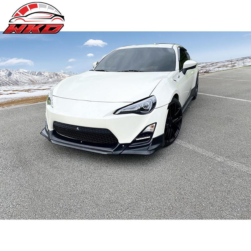 Fits 13-16 Scion FR-S FRS RS Style Front Bumper Lip PU Unpainted Black