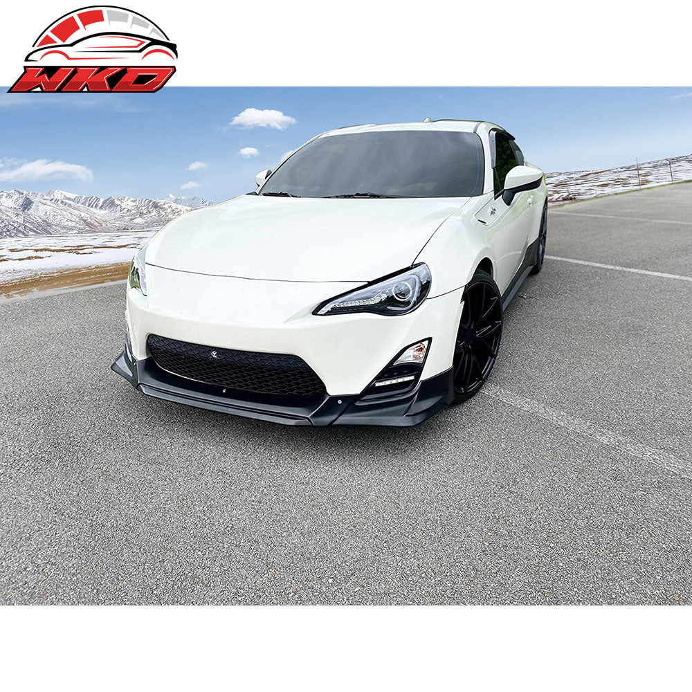 Fits 13-16 Scion FR-S FRS RS Style Front Bumper Lip PU Unpainted Black