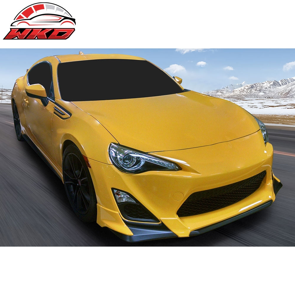 Fits 13-16 Scion FR-S FRS RS Style Front Bumper Lip PU Unpainted Black