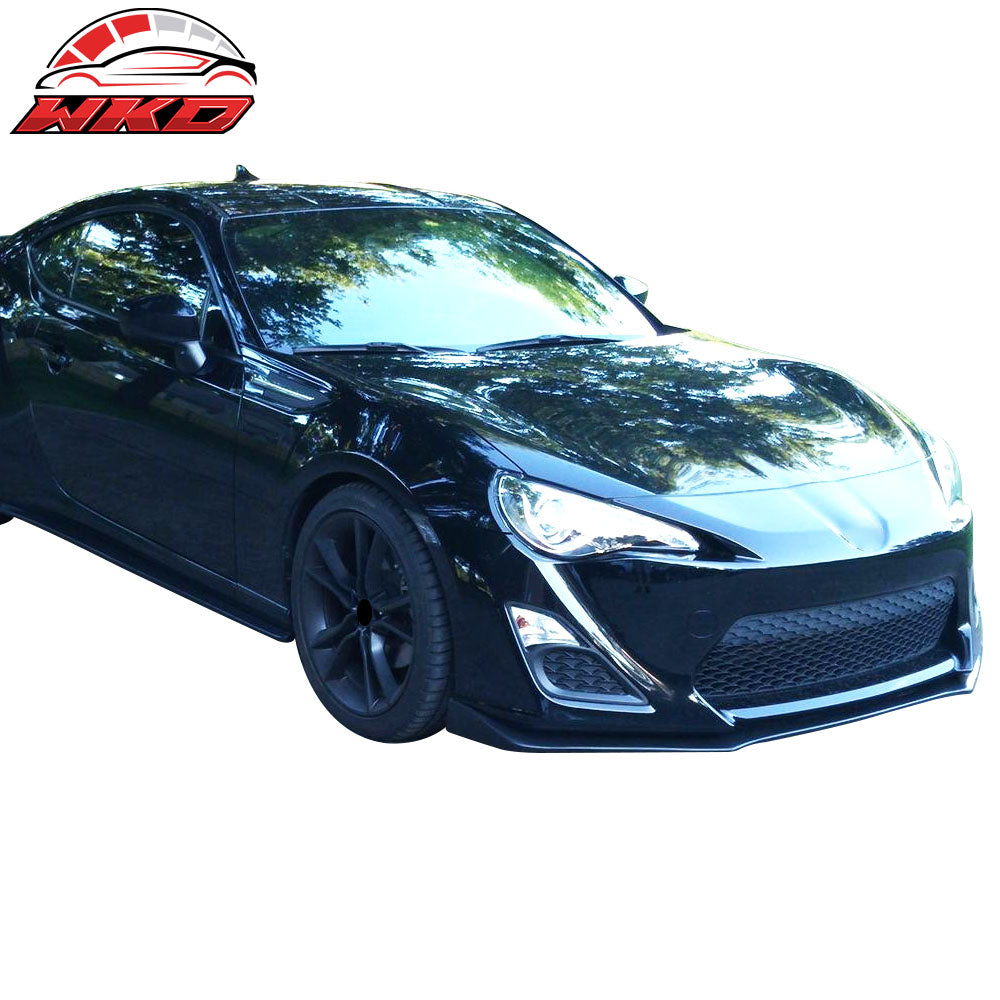 Fits 13-16 Scion FRS FR-S STI Style Front Bumper Lip Splitter Unpainted PU