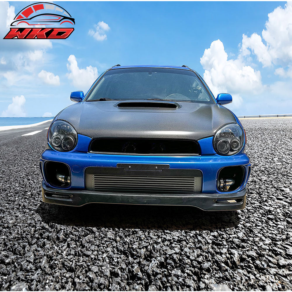 Fits 02-03 Subaru Impreza WRX STI Style Sedan Front Bumper Lip Spoiler Unpainted