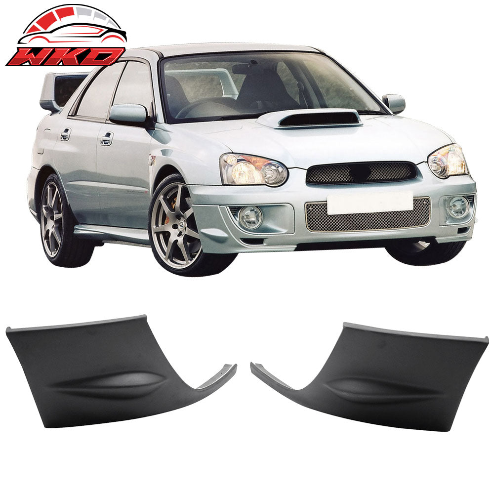 Fits 04-05 Subaru Impreza WRX Side Aprons Front Bumper Lip Cover Corner Cap PU