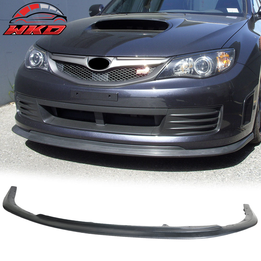 Fits 08-10 Subaru Impreza WRX STI CS Style Unpainted Front Bumper Lip Spoiler PU