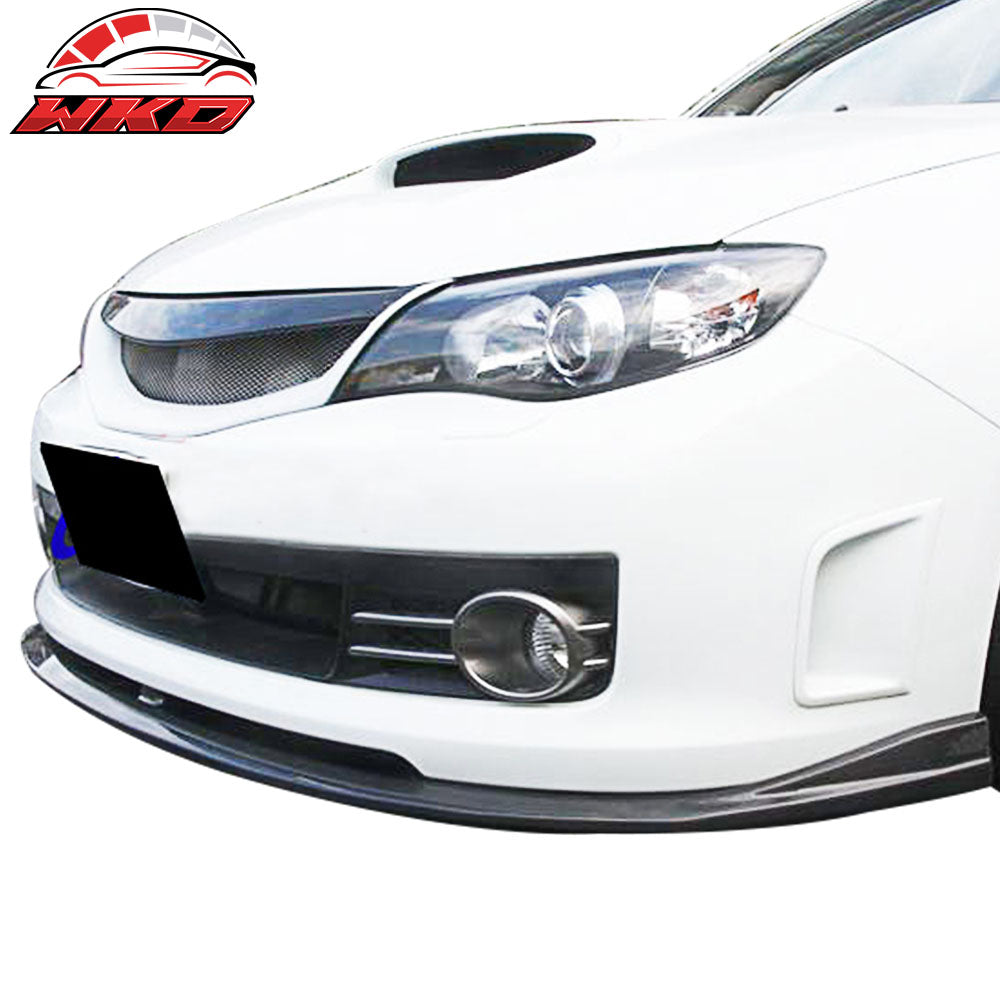 Fits 08-10 Subaru Impreza WRX STI Front Bumper Lip #32J Obsidian Black Pearl PU