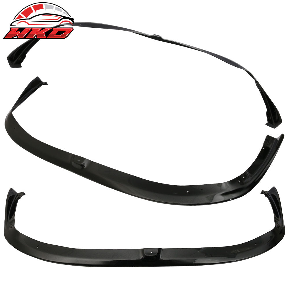 Fits 08-10 Subaru Impreza WRX STI Front Bumper Lip #32J Obsidian Black Pearl PU