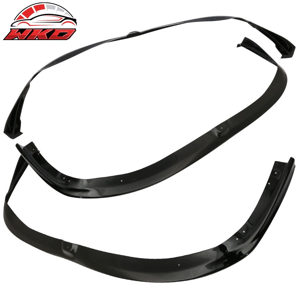 Fits 08-10 Subaru Impreza WRX STI Front Bumper Lip #32J Obsidian Black Pearl PU