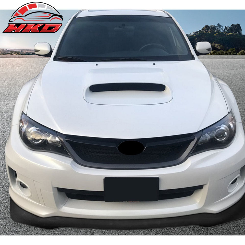 Fits 11-14 Subaru Impreza WRX STI IKON V6 Style Unpainted Front Bumper Lip PU