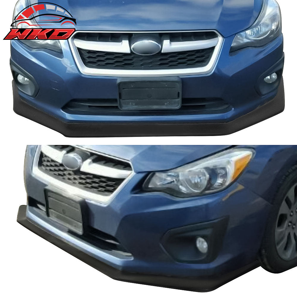 Fits 12-14 Subaru Impreza IKON V6 Style Front Bumper Lip Spoiler Unpainted  - PU