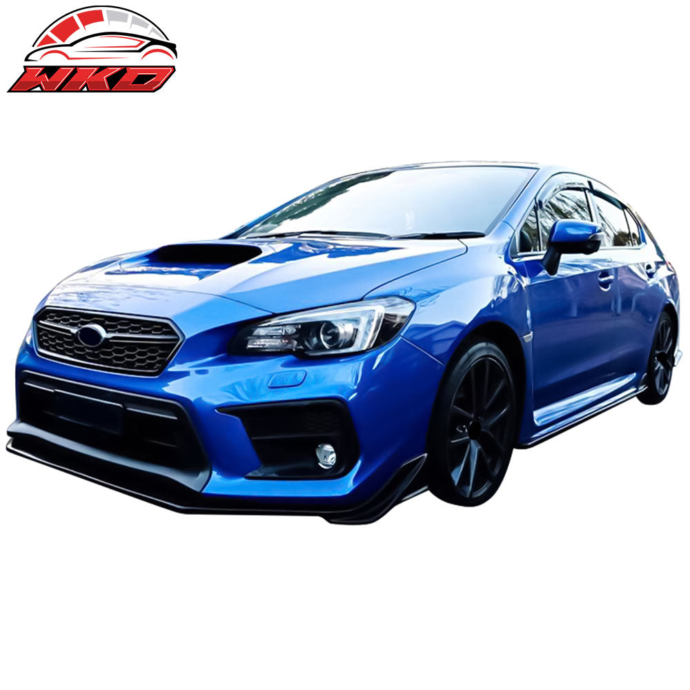 Fits 18-21 Subaru WRX STI S208 Style Front Bumper Lip - Unpainted PU