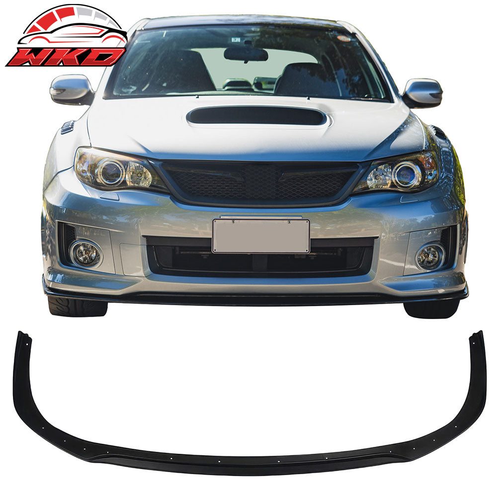 Fits 11-14 Subaru Impreza WRX STI V Style Front Bumper Lip Splitter Matte Black