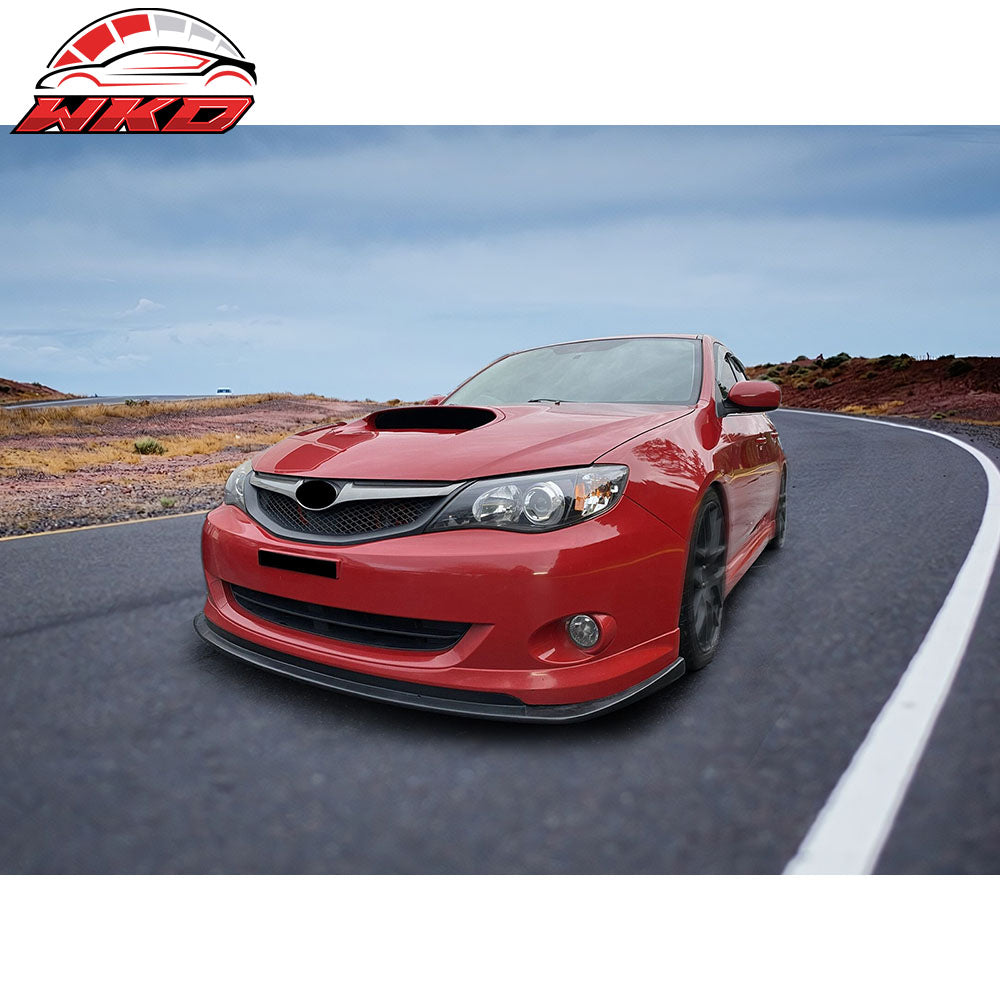 Fits 08-10 Subaru Impreza WRX Premium CS Style PU Front Bumper Lip Chin Spoiler