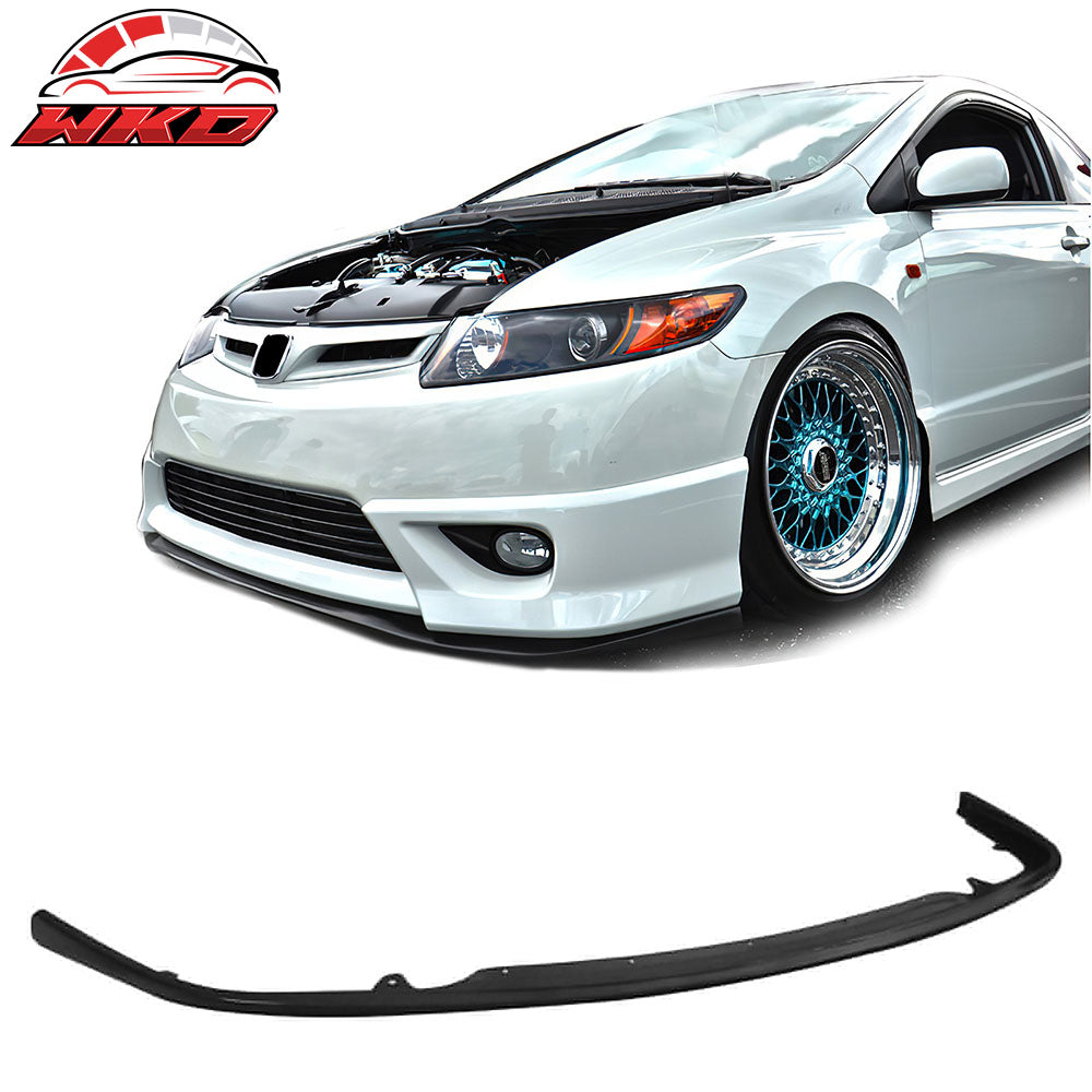 Fits 06-11 Honda Civic Coupe FG1 FG2 CS1 Style Front Bumper Spoiler Lip Guard PU