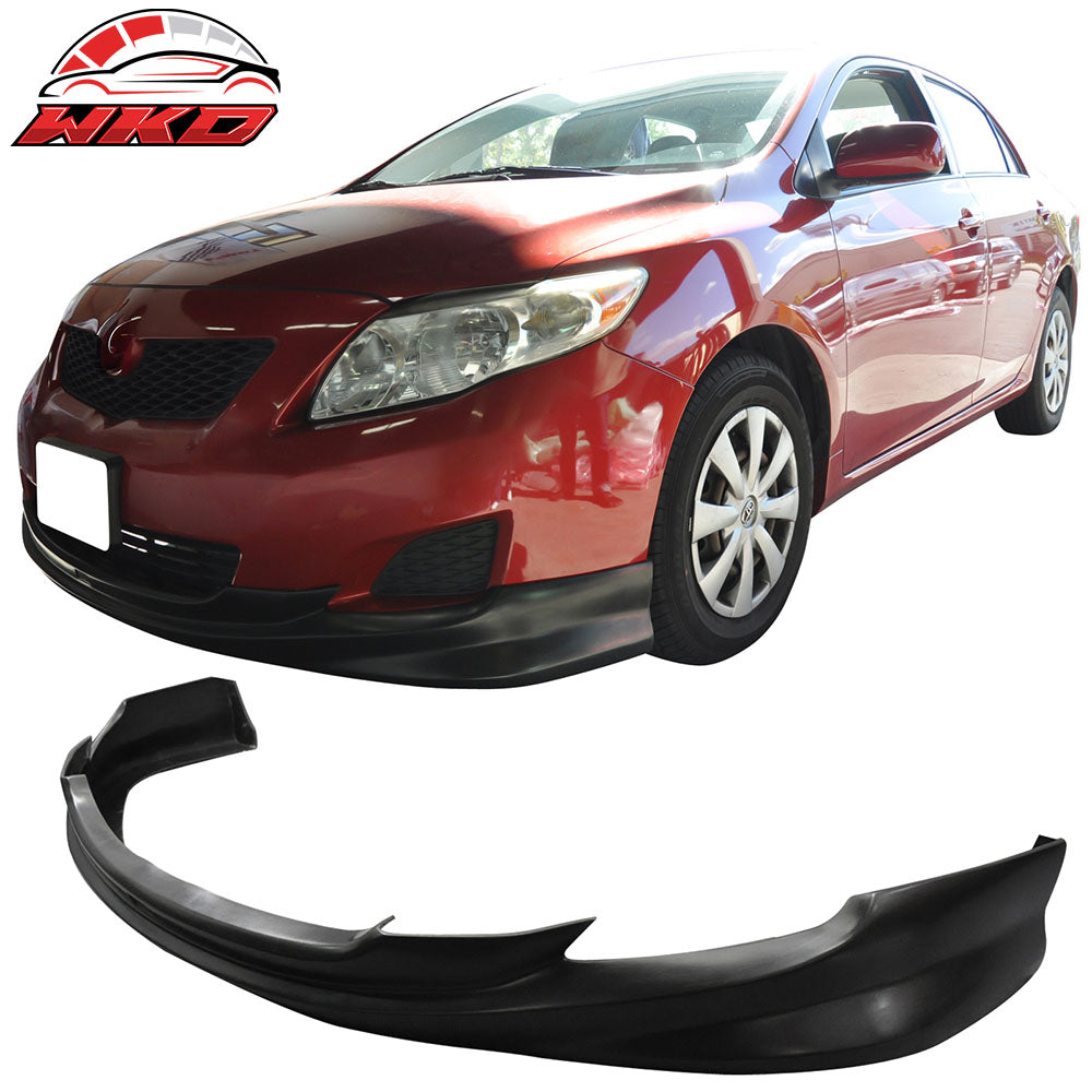 Fits 09-10 Toyota Corolla K-Style Unpainted Front Bumper Lip Spoiler - PU