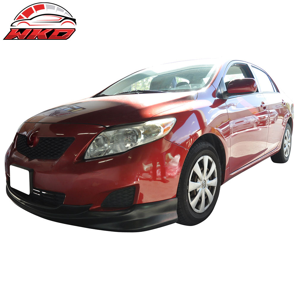 Fits 09-10 Toyota Corolla K-Style Unpainted Front Bumper Lip Spoiler - PU