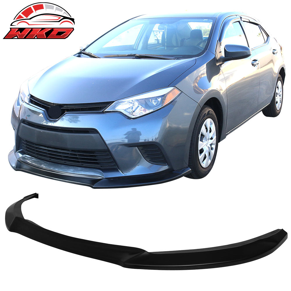 Fits 14-16 Toyota Corolla L LE GT Style Front Bumper Lip Spoiler Unpainted PU