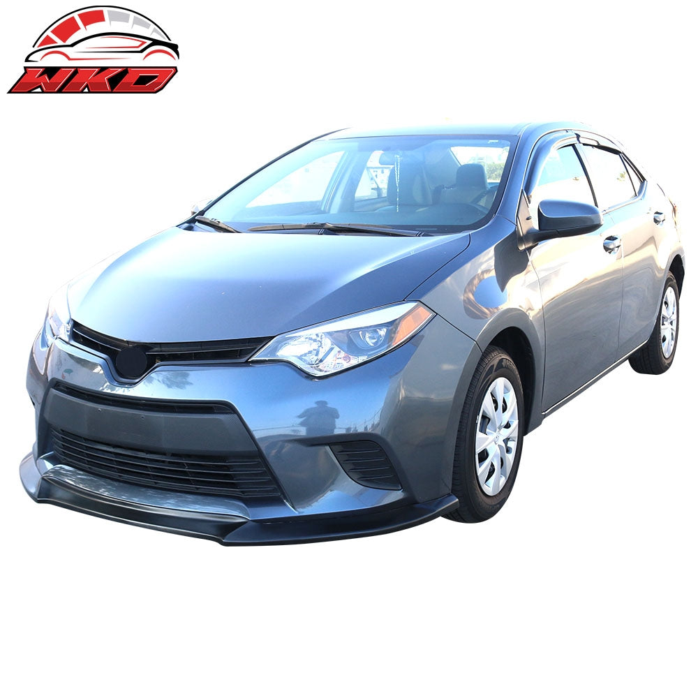 Fits 14-16 Toyota Corolla L LE GT Style Front Bumper Lip Spoiler Unpainted PU