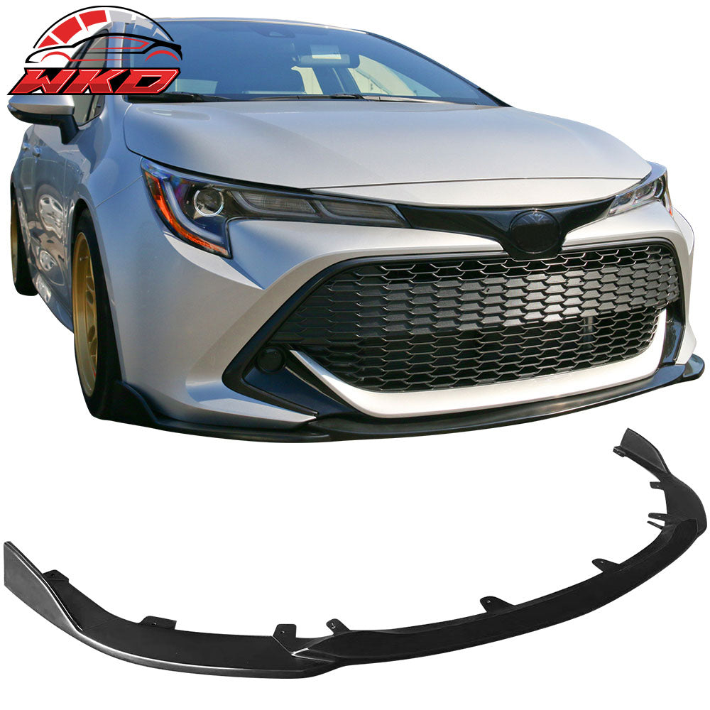 Fits 19-22 Toyota Corolla Hatchback TS Style Front Bumper Lip Chin Spoiler - PU
