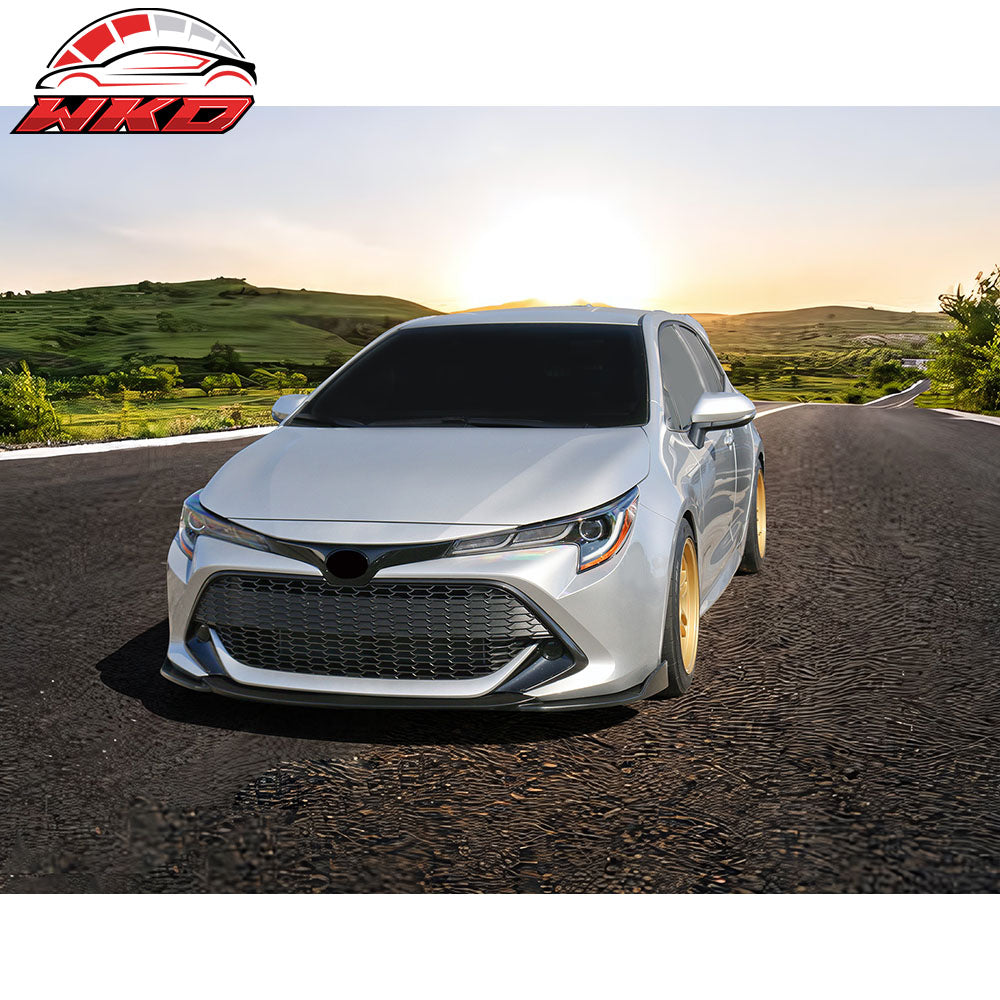 Fits 19-22 Toyota Corolla Hatchback TS Style Front Bumper Lip Chin Spoiler - PU