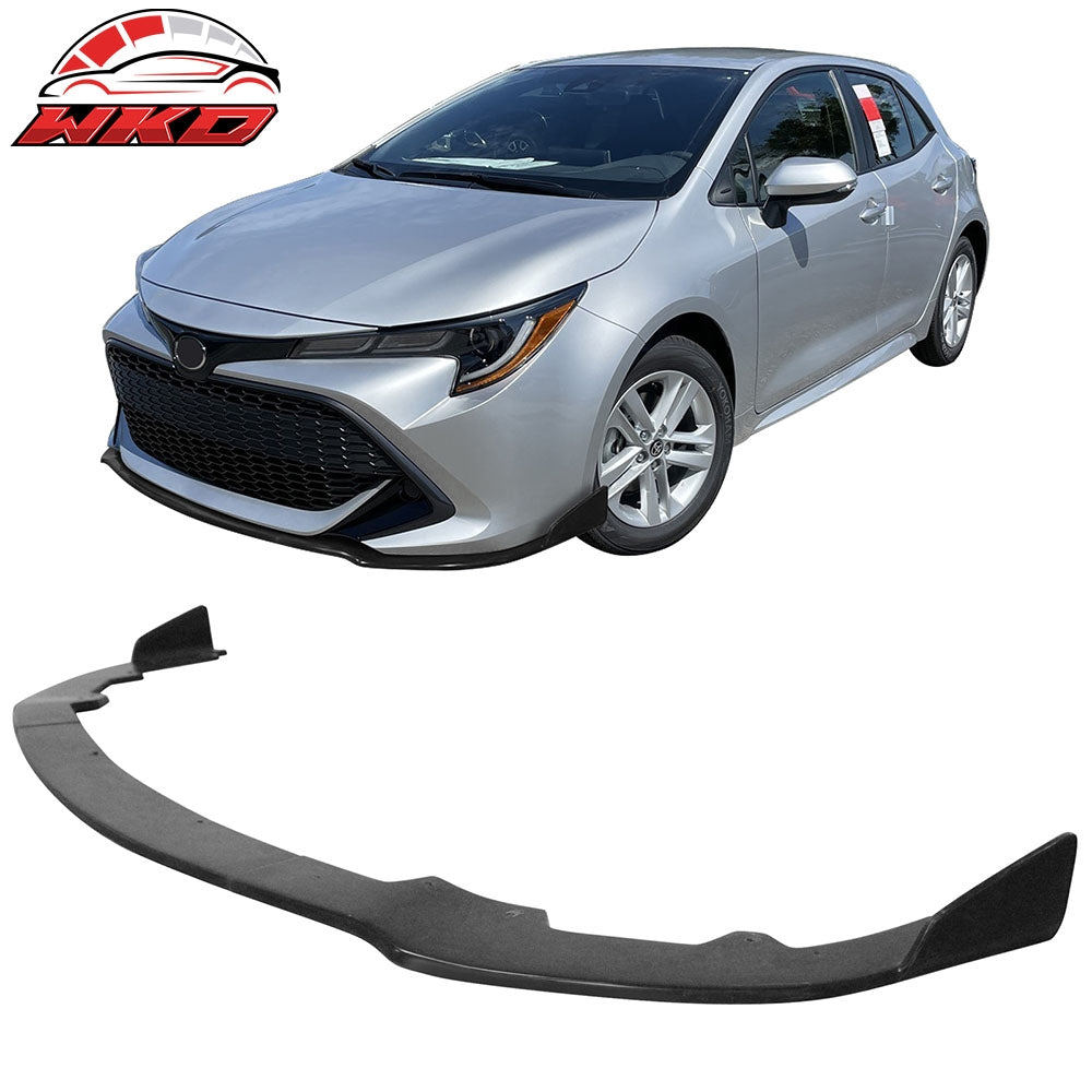 Fits 19-22 Toyota Corolla Hatchback TS Style 3PCS Front Bumper Lip Spoiler PU