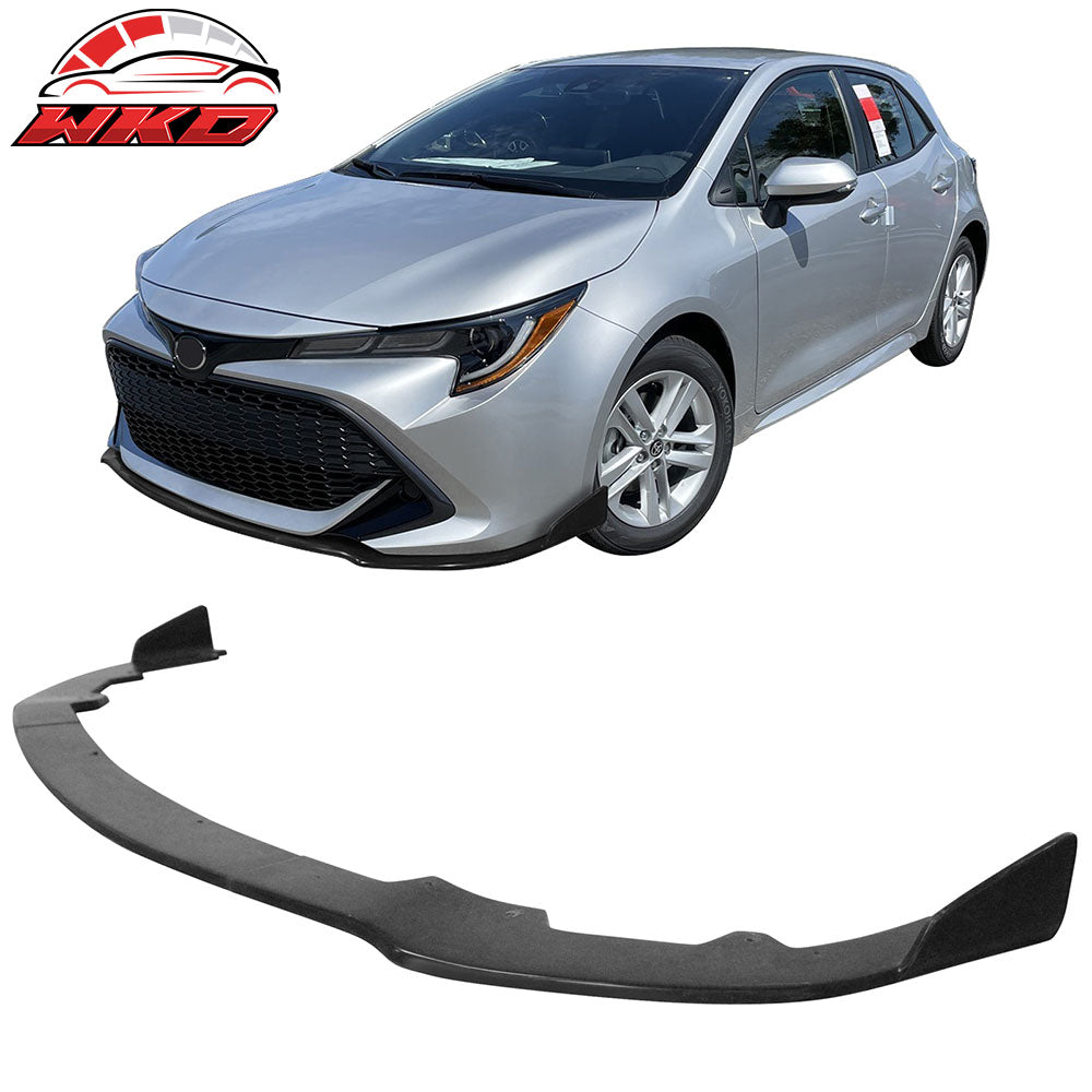 Fits 19-22 Toyota Corolla Hatchback TS Style 3PCS Front Bumper Lip Spoiler PU