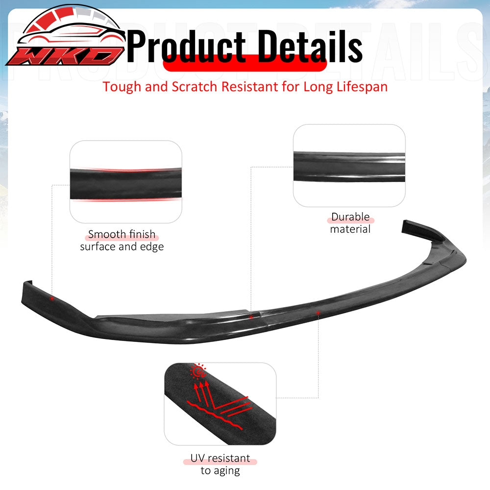 Fits 19-22 Toyota Prius IKON CS Style Front Bumper Lip Spoiler Unpainted PU 3PCS
