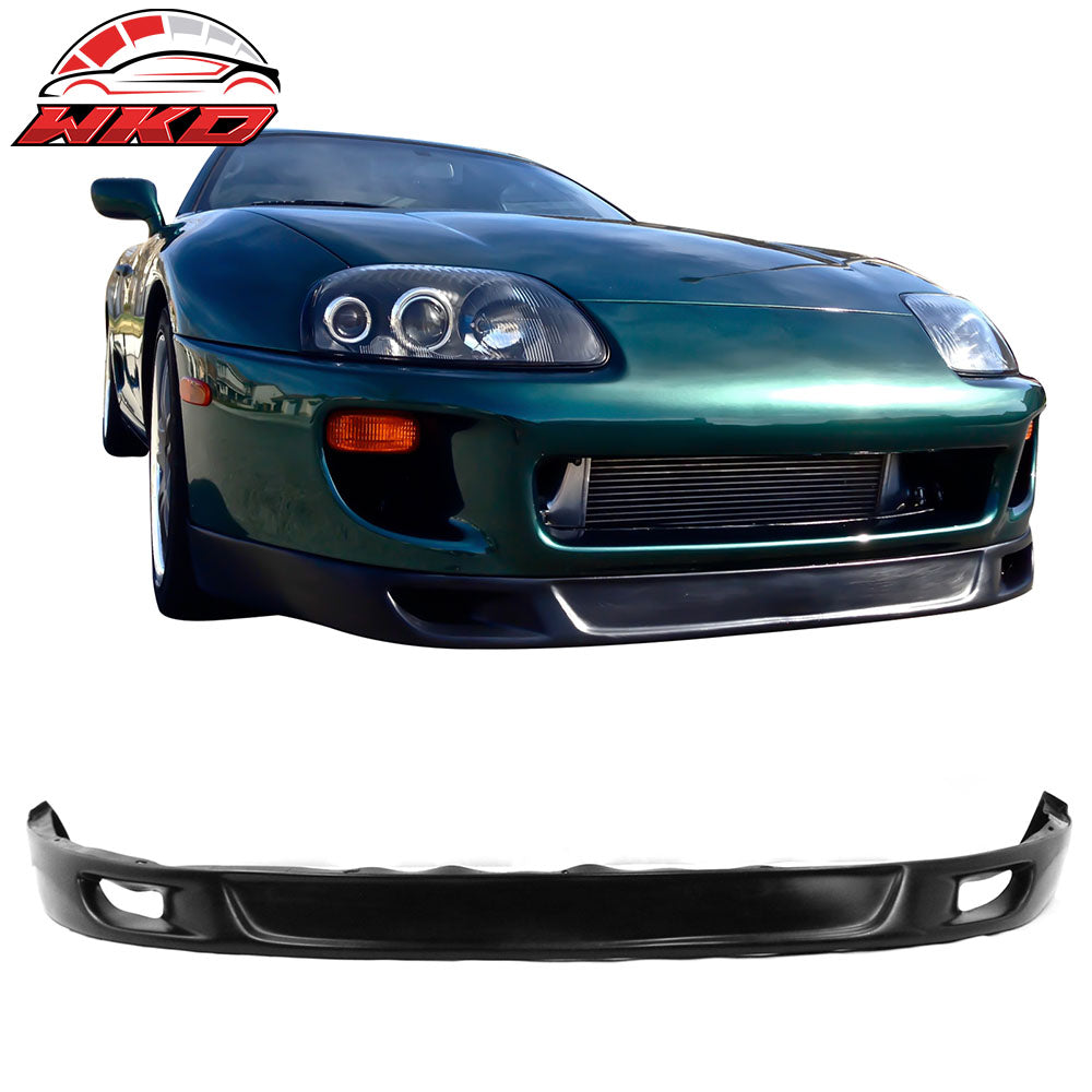 Fits 93-98 Toyota Supra V2 Style Front Bumper Lip Spoiler Splitter Unpainted PU