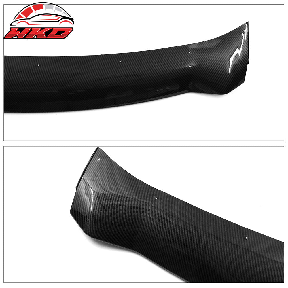 Fits 21-25 Tesla Model S Track Pack Style Front Bumper Lip Carbon Fiber Print