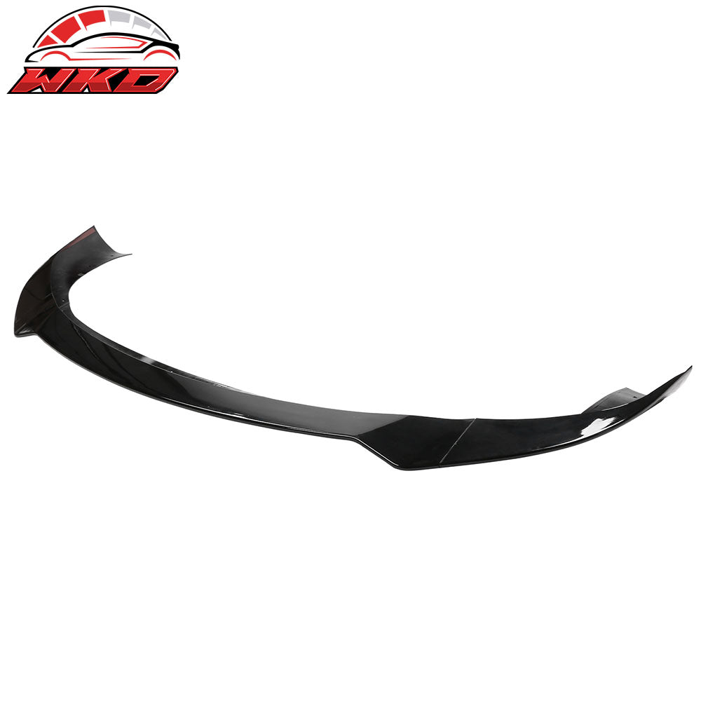 Fits 21-25 Tesla Model S Track Pack Style Front Bumper Lip Gloss Black 3PC Kit