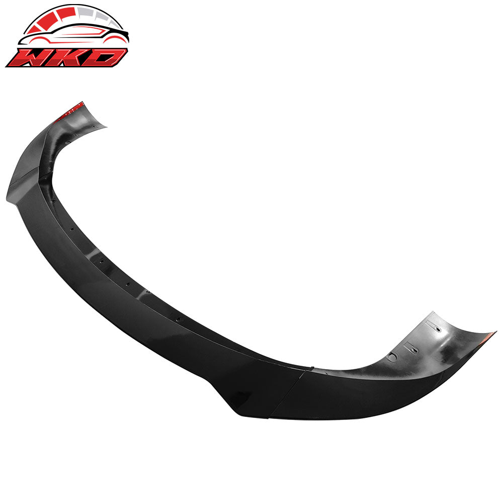 Fits 21-25 Tesla Model S Track Pack Style Front Bumper Lip Gloss Black 3PC Kit