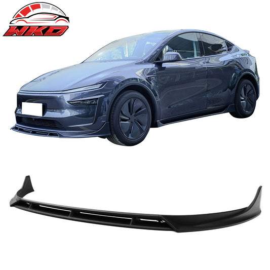 25-26 Tesla Model Y Juniper Front Bumper Lip 4PC Matte Black Car Spoiler | Wholesale
