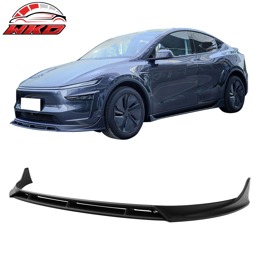 25-26 Tesla Model Y Juniper Front Bumper Lip 4PC Matte Black Car Spoiler | Wholesale