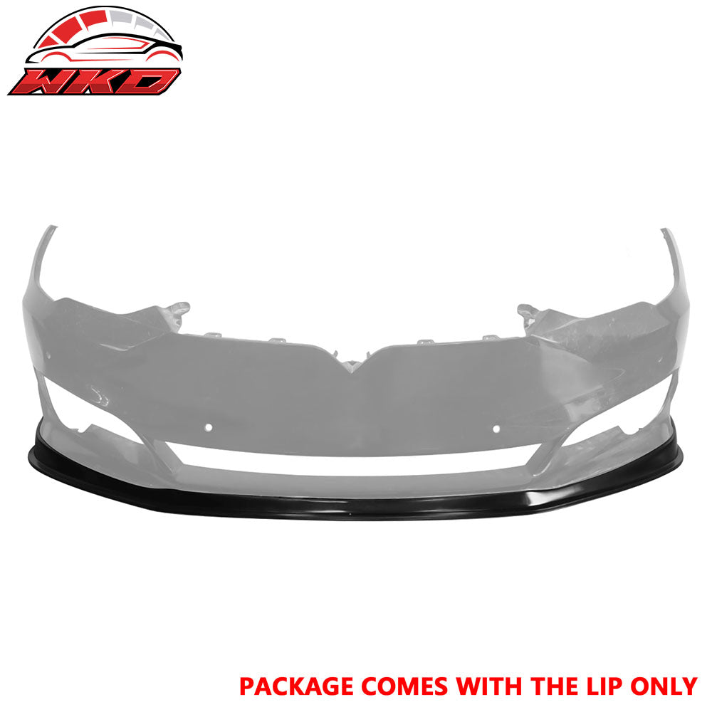 Fits 16-21 Tesla Model S MDA Style Front Bumper Lip Chin Spoiler Unpainted PU